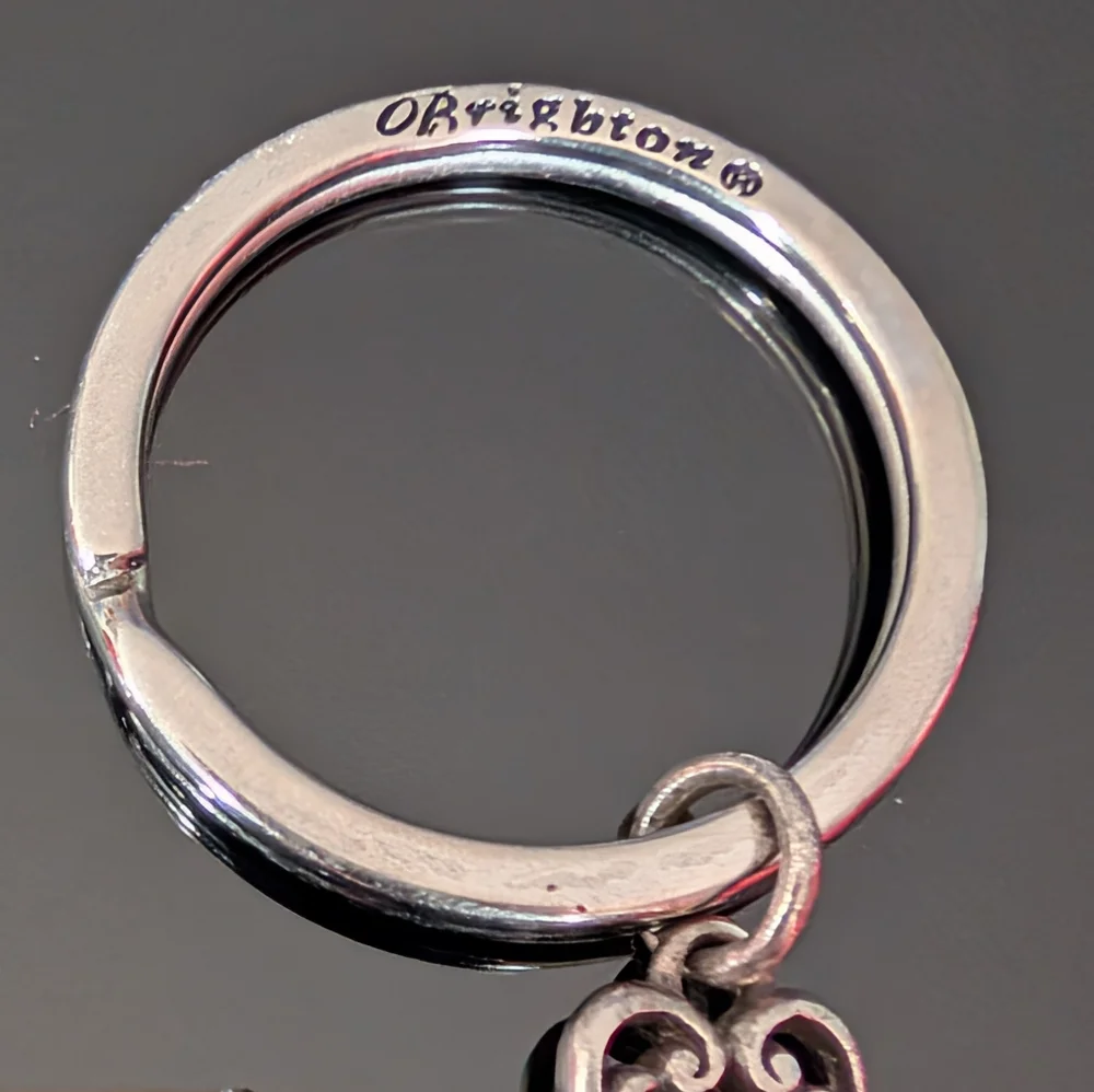 Brighton Silver Floral Folding Fan Key Ring